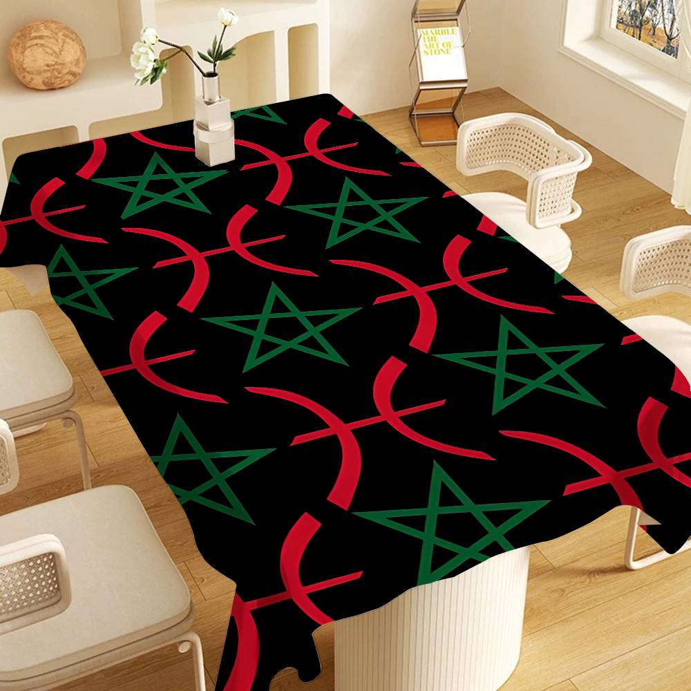 Home Textiles Today - Manteles Rectangulares con Estampado de Mapa