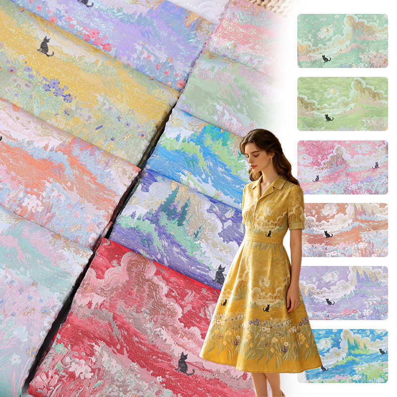 Home Textiles Trends - Tela brocada jacquard dorada de tendencia