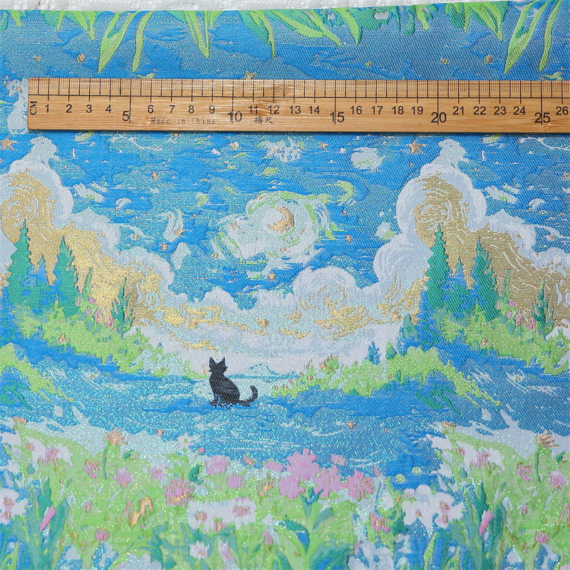 Tela brocada jacquard dorada d - Home Textiles Trends reseña y precio