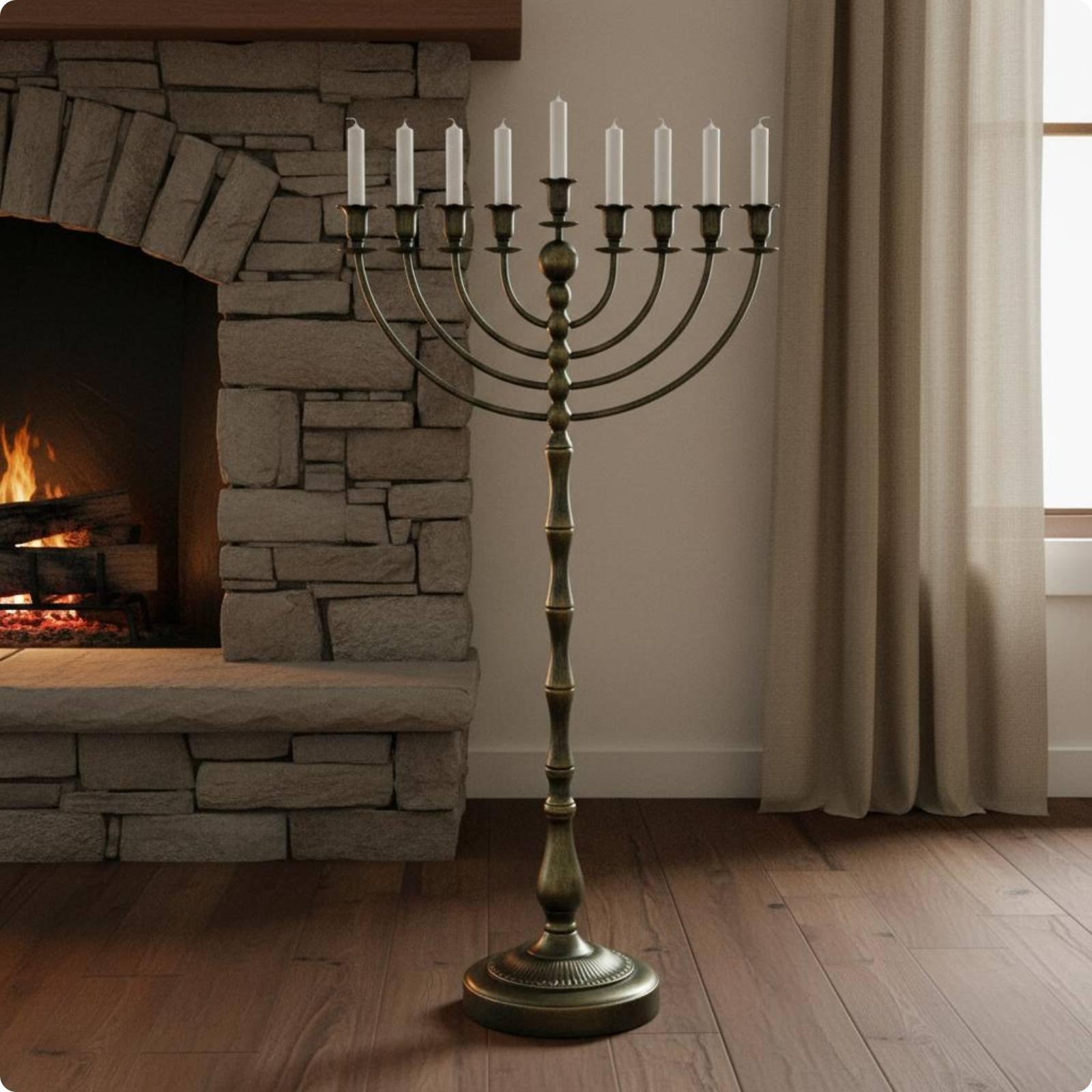 Candelabro Antiguo de Bronce,  - Home & Hotel Textiles Private Limited reseña y precio