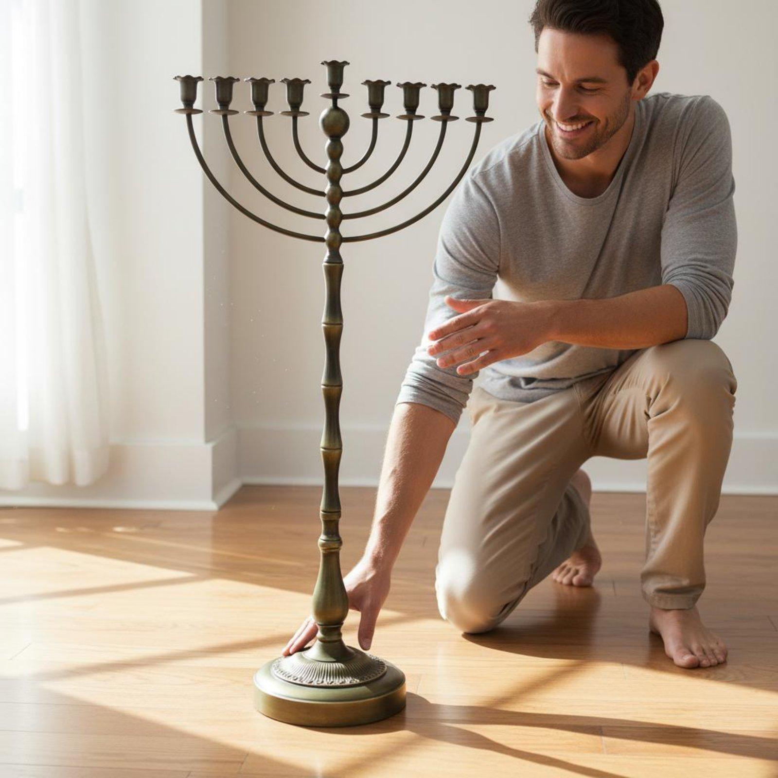 Candelabro Antiguo de Bronce,  - Home & Hotel Textiles Private Limited reseña y precio