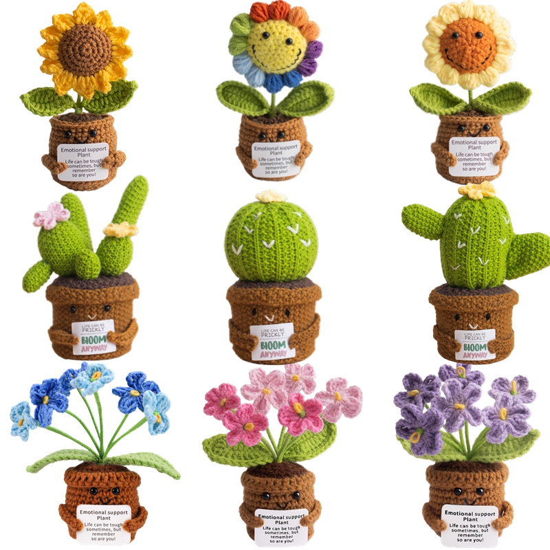 Cactus y Girasol de Ganchillo  - Home Textiles Today reseña y precio
